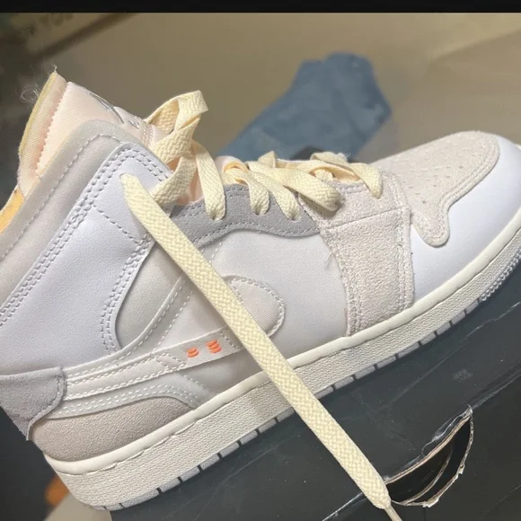 Air Jordan 1 MID SE Craft (GS) white/neutral grey phantom